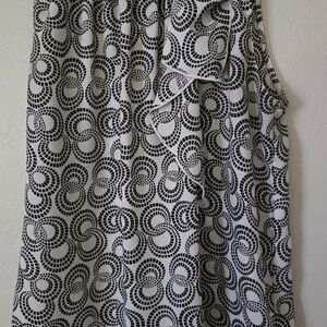 Ann Taylor Black and White Asymmetrical Skirt